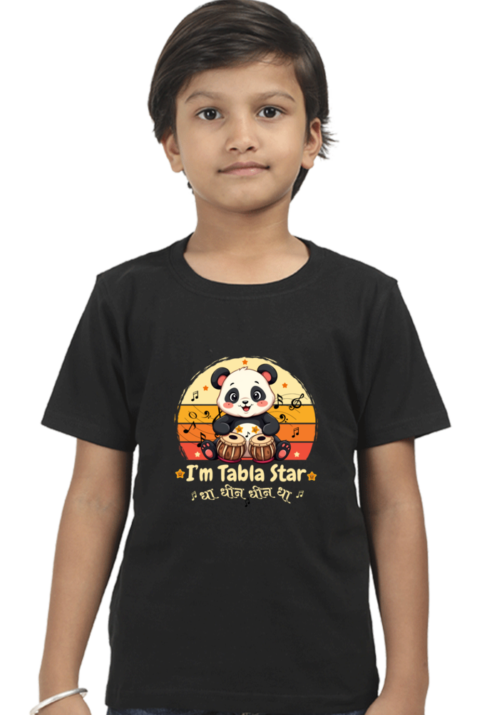 I ' M Tabla Star -Cute Baby Panda Bear boys short sleeve t shirt