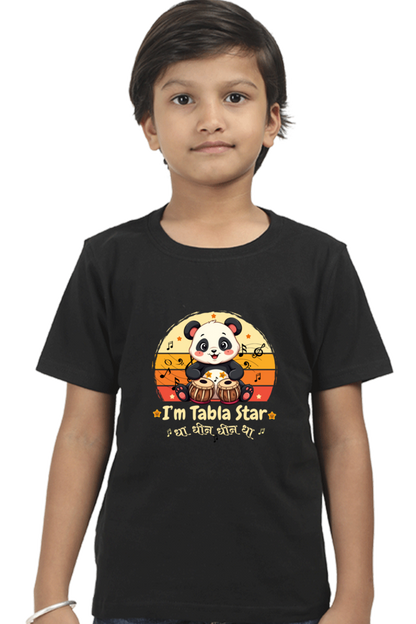 I ' M Tabla Star -Cute Baby Panda Bear boys short sleeve t shirt