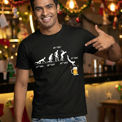 “December Mode: Upgrade → Utho → Chalo → Gir Jao-Unisex Classic Crew T-Shirt