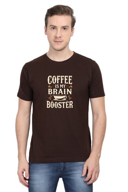 Coffee is my Brain Booster - coffee lover mens short sleeve t shirt