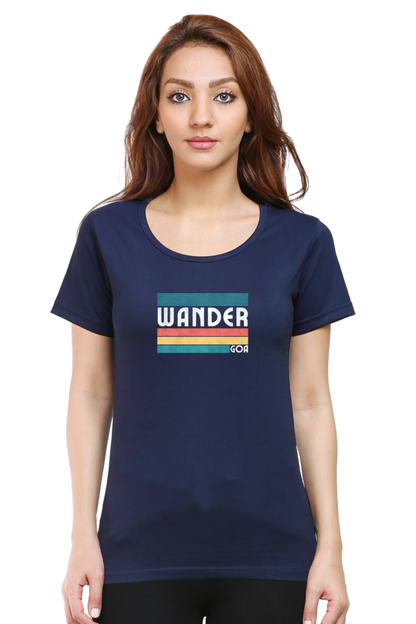 Wander Goa - Holiday-  Vacation- Tourist Ladies T shirt