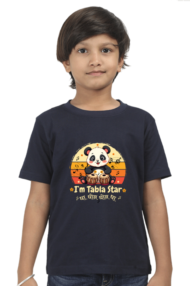 I ' M Tabla Star -Cute Baby Panda Bear boys short sleeve t shirt