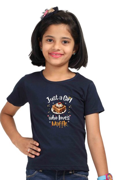 Just a Girl who loves Waffle Teen Girls short sleeve  t shirt