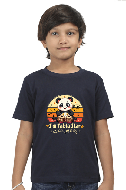 I ' M Tabla Star -Cute Baby Panda Bear boys short sleeve t shirt