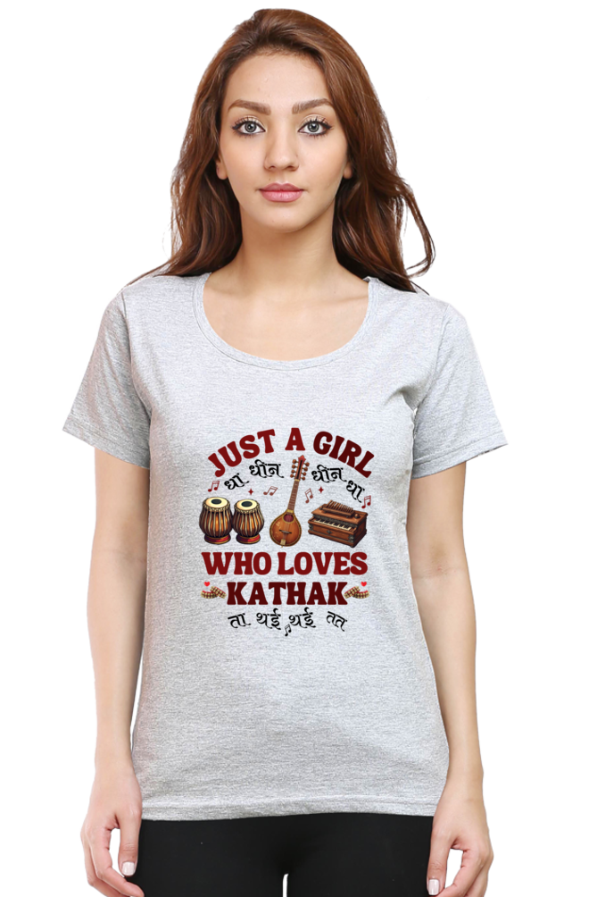 just a Girl who loves kathak for women - ladies short sleeve classic t shirt