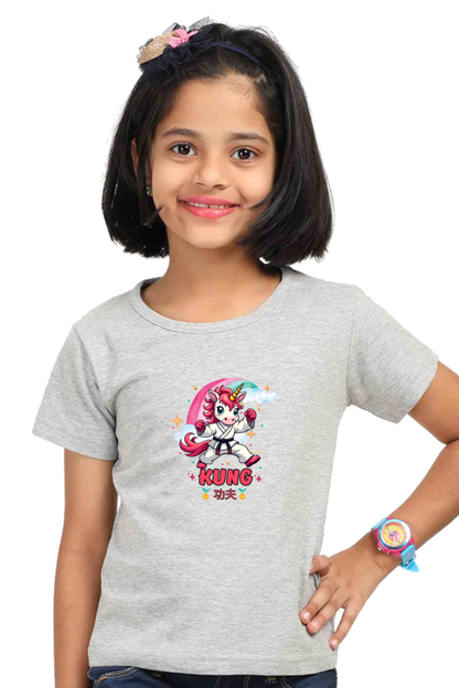 Kungfu - kung Unicorn for Twins Girl t shirt