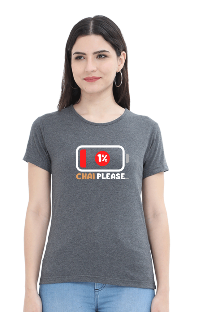 Battery Down 1 % Chai Please Ladies tee