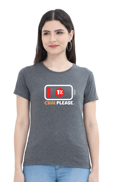 Battery Down 1 % Chai Please Ladies tee