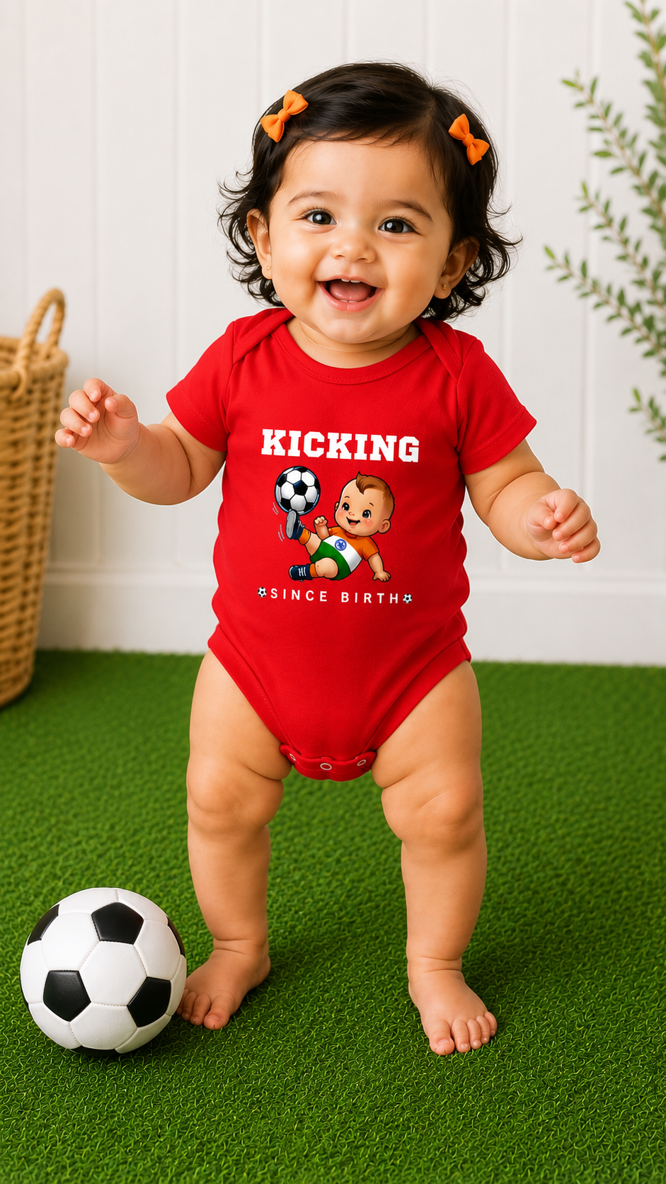 Kicking Since Birth -Kids Rompers