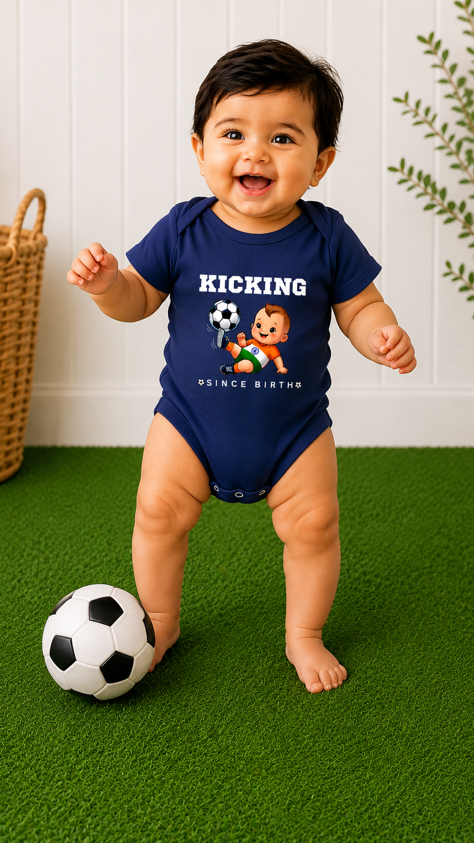 Kicking Since Birth -Kids Rompers