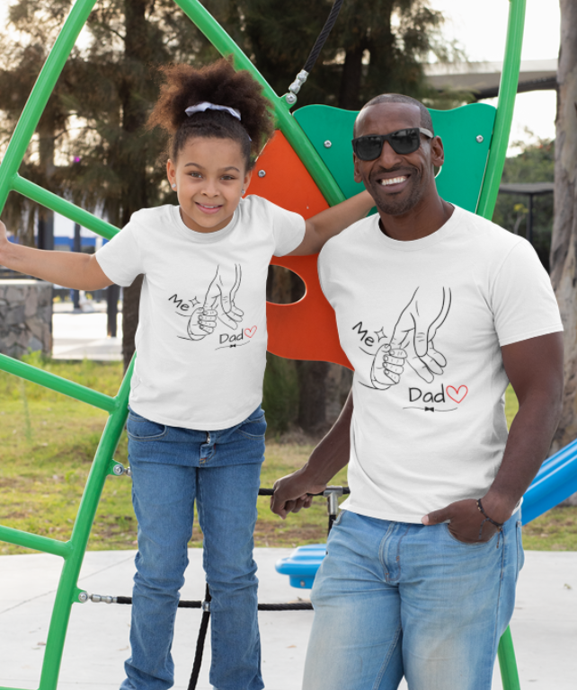 Me and Dad Kids Girl– Minimalist Father’s Day T-Shirt ( age 5-13 yrs)