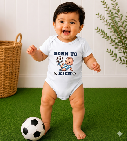 Born to Kick Kids Rompers