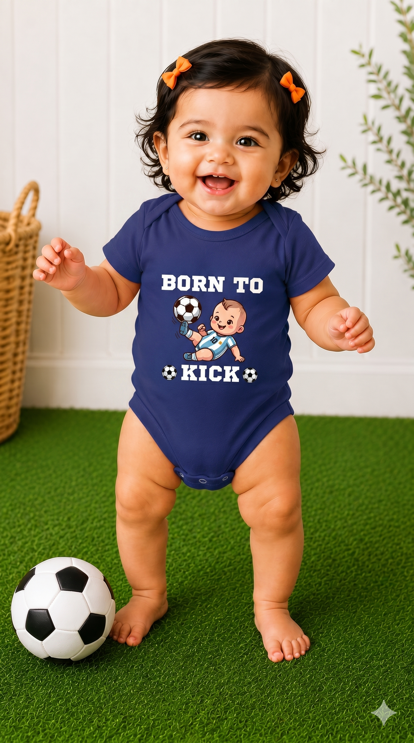 Born to Kick Kids Rompers