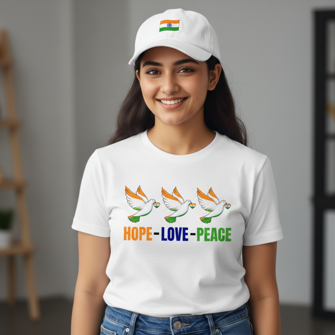 Hope -Love _Peace - Dove -Unisex Classic Crew T-Shirt