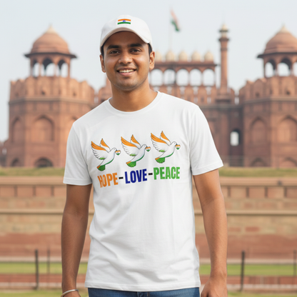 Hope -Love _Peace - Dove -Unisex Classic Crew T-Shirt