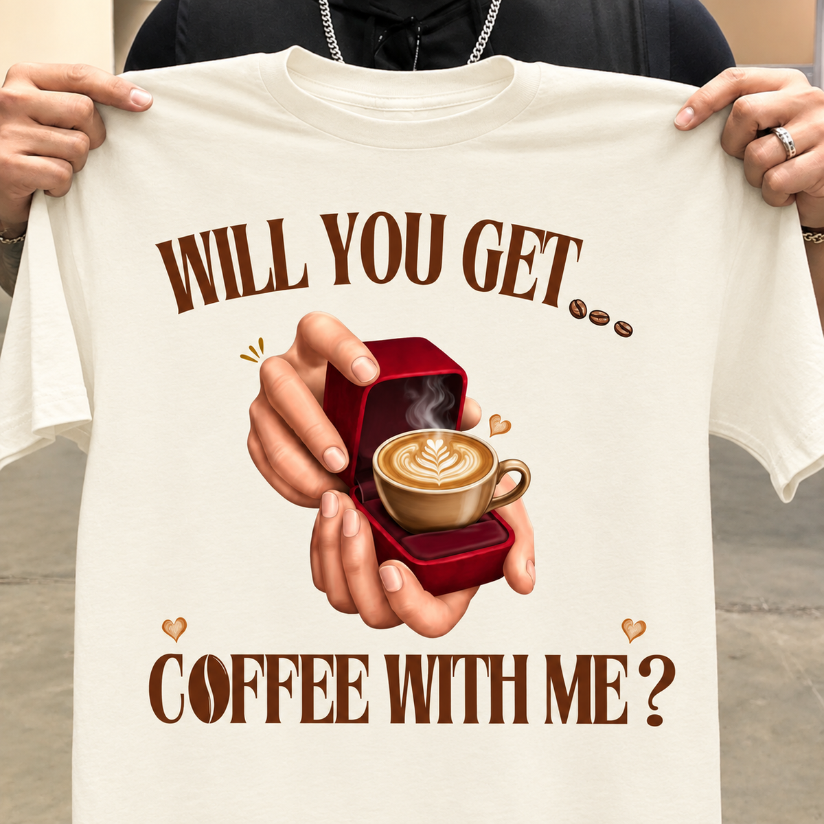 Will you get coffee with me ? coffee lover Unisex Classic Crew T-Shirt