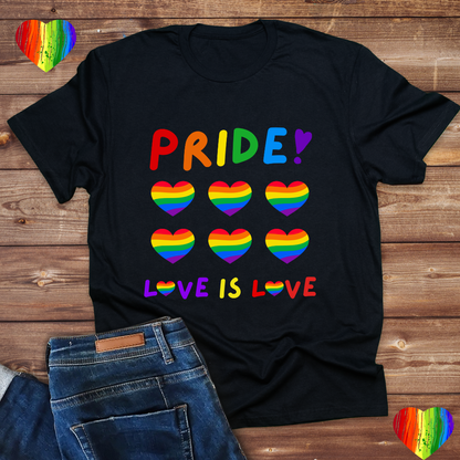 Pride -Love is Love -Support LGBTQ -Unisex standard Crew t shirt