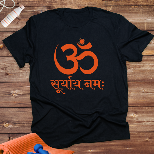 Om Suryay Namha-Suryanamaskar mantra -Mens Crew Classic Short sleeve t shirt