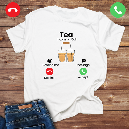Incoming Call : Cutting Chai-Mens Classic Crew T-Shirt