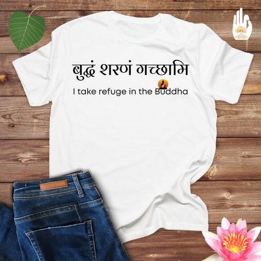 BUDDHAM SARANAM GACCHAMI -I REFUGE IN THE BUDDHA- ladies t shirt