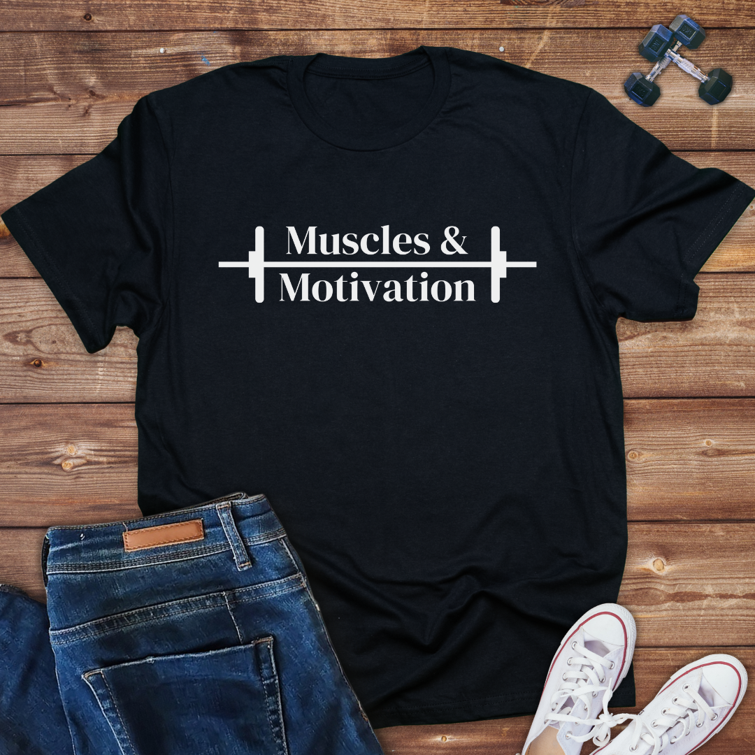 Muscles & Motivation -Fitness lover T shirt for Ladies