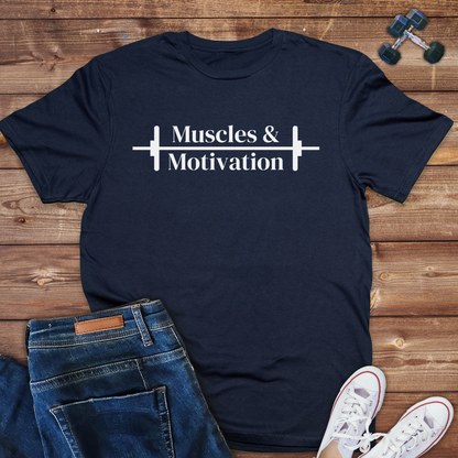 Muscles & Motivation -Fitness lover T shirt for Mens