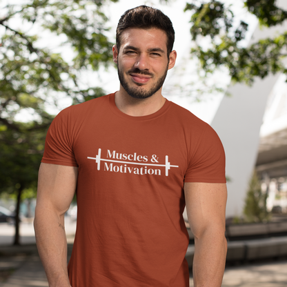 Muscles & Motivation -Fitness lover T shirt for Mens