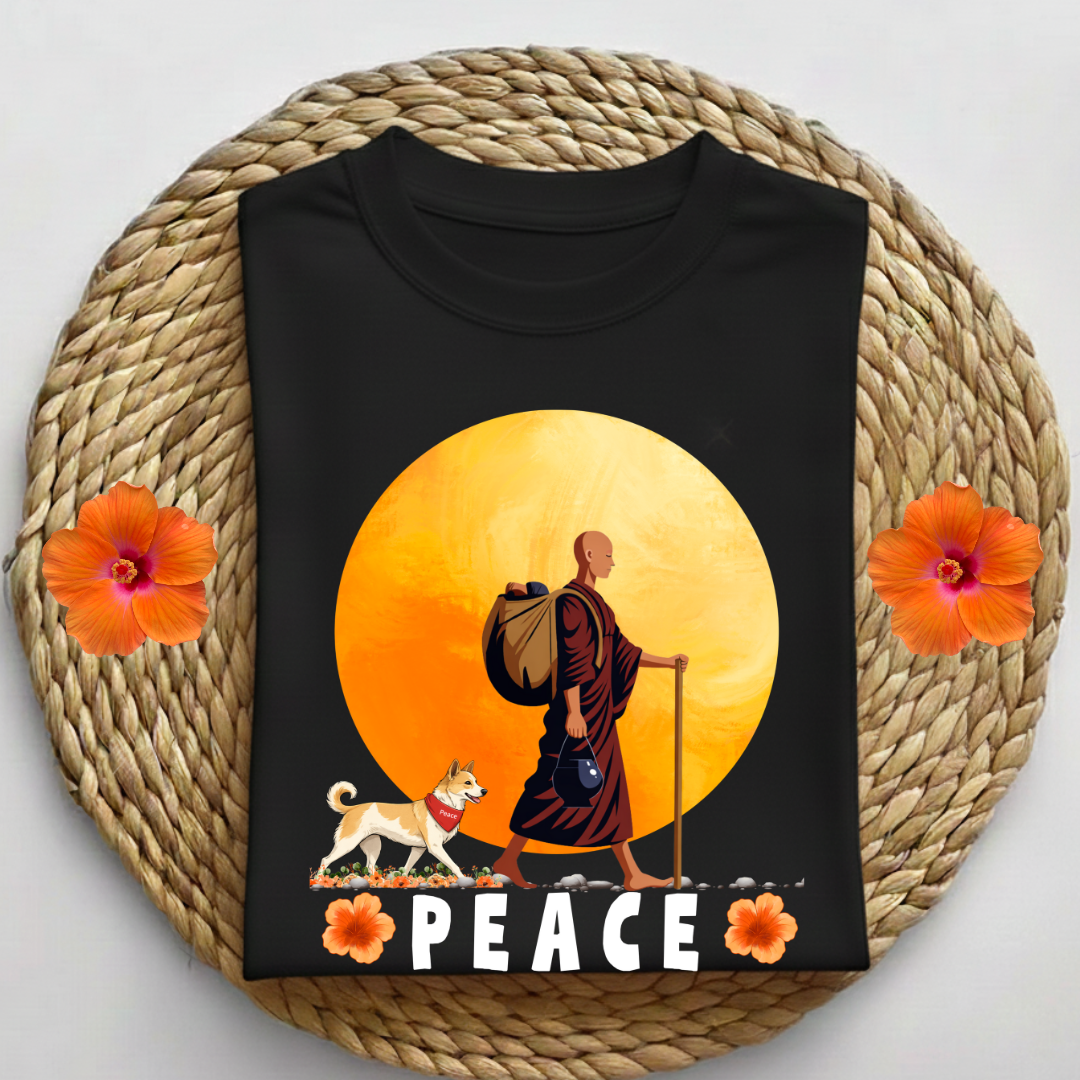 Peace of Path -Aloka and Buddhist Monk Peace Messanger -Unisex Classic Crew T-Shirt