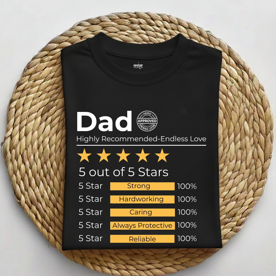 Dad -Father 5 Star Ratings -Unisex Classic Crew T-Shirt