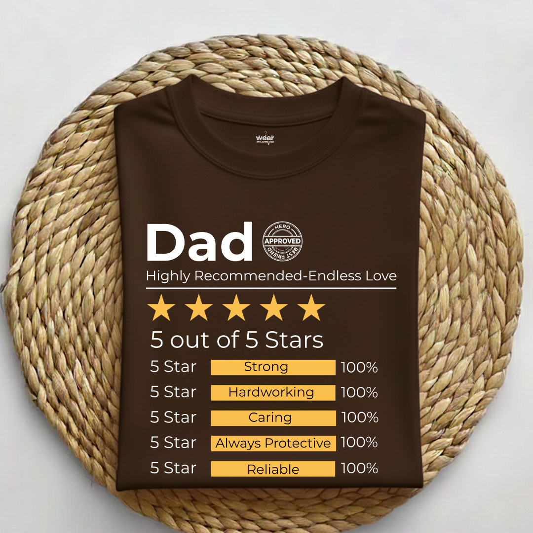Dad -Father 5 Star Ratings -Unisex Classic Crew T-Shirt