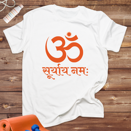 Om Suryay Namha-Suryanamaskar mantra -Mens Crew Classic Short sleeve t shirt
