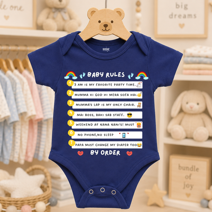 Funny Humor Filled Baby Rules Kids Rompers