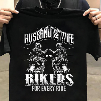 Husband & Wife Bikers for Every Ride -Unisex Classic Crew T-Shirt