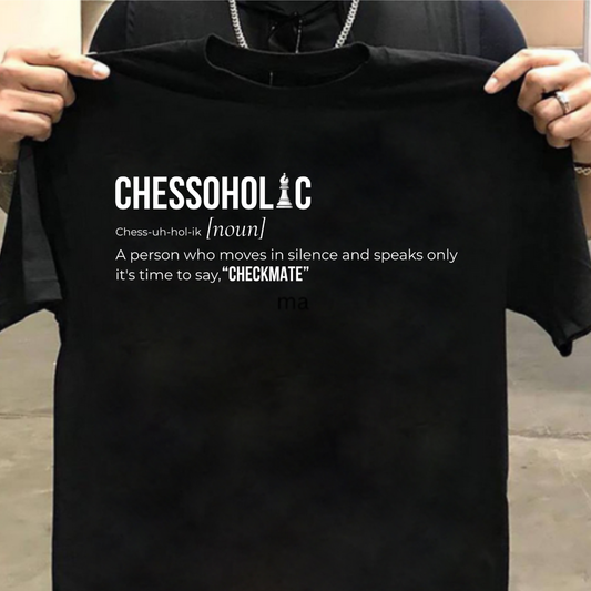 Chessoholic -Chess Lover Unisex Classic Crew T-Shirt