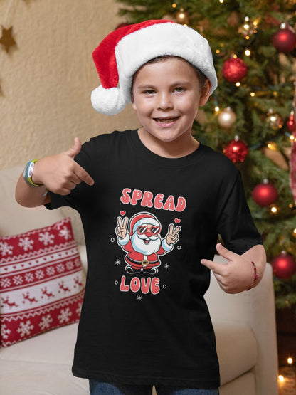 Looks cool! Adorable Santa in Black sunglasses -Boys T shirt