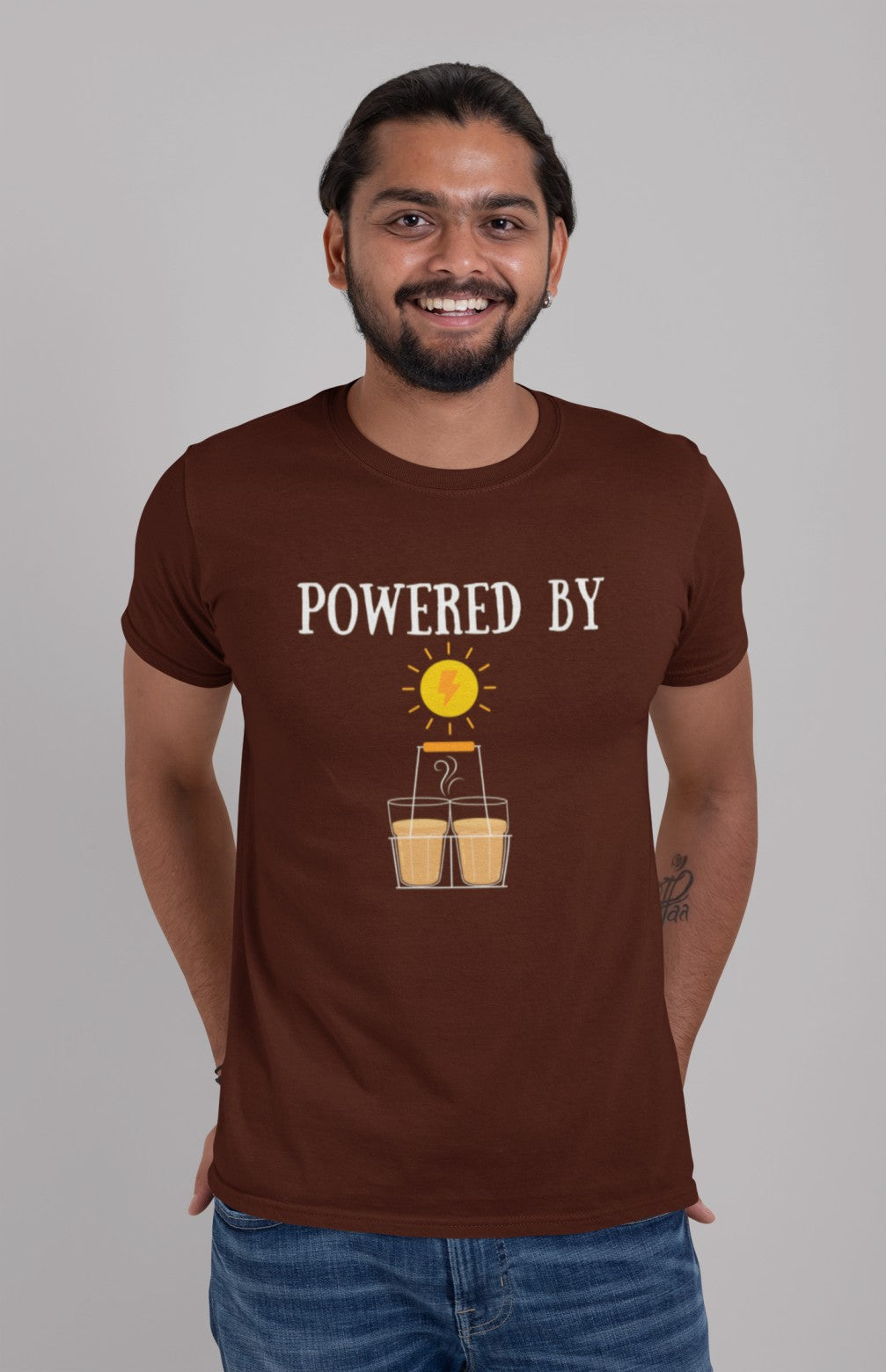 Powered By Tea ( Chai) mens Tee