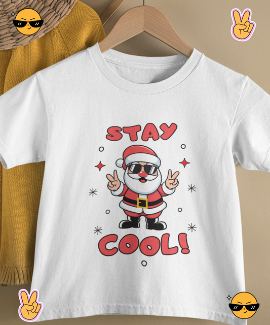 "Cool Peace Santa" -with sunglasses Girls T shirt