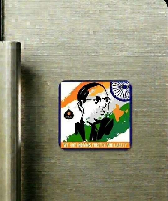 we are indian firstly and lastly -Ambedkar square magnet 3.5x 3.5 inches