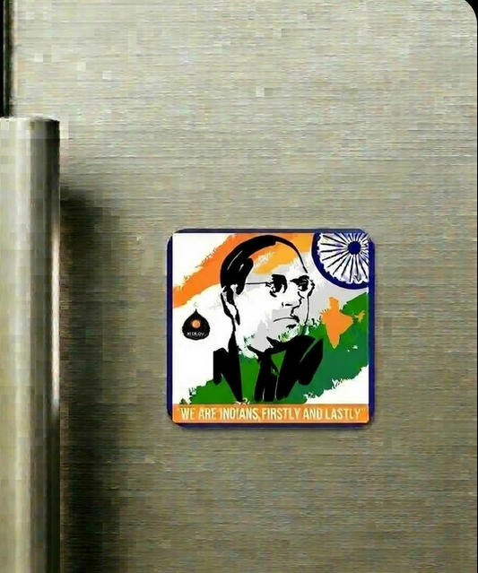 we are indian firstly and lastly -Ambedkar square magnet 3.5x 3.5 inches