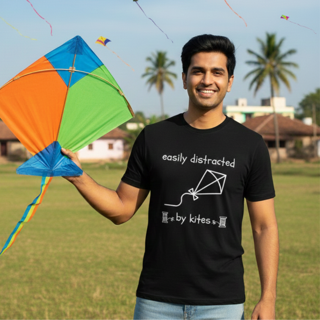 Easily Destracted by Kites -Unisex Classic Crew T-Shirt