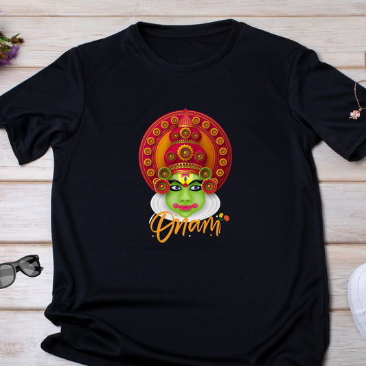 Happy Onam Kathakali- Kerala -Womens short sleeve T shirt