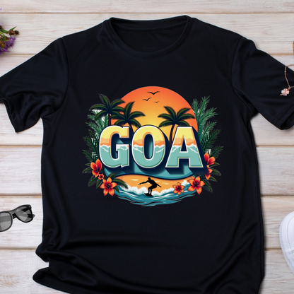 Vintage Sun Set -Goa Mens Round neck t shirt