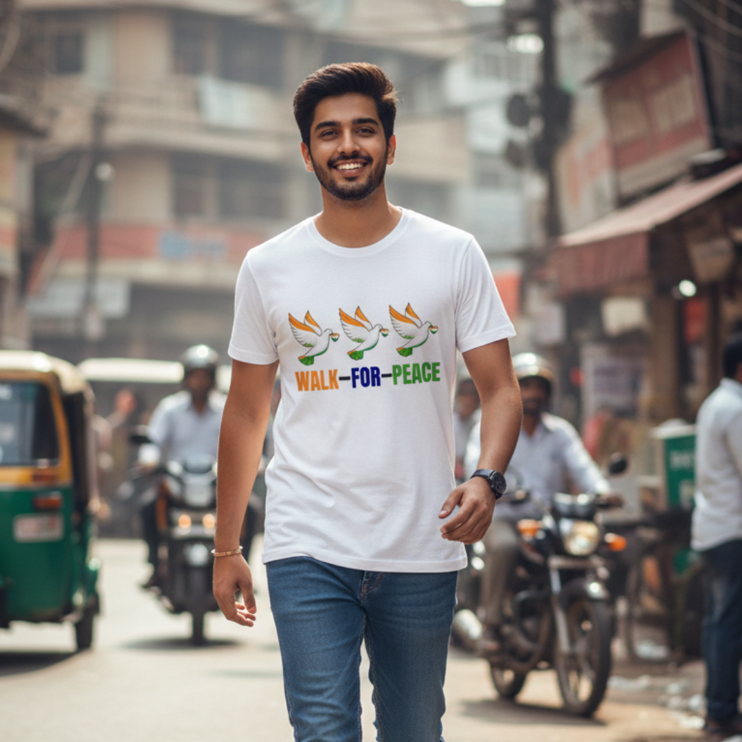 Walk for Peace - Happy replulic day Unisex Classic Crew T-Shirt