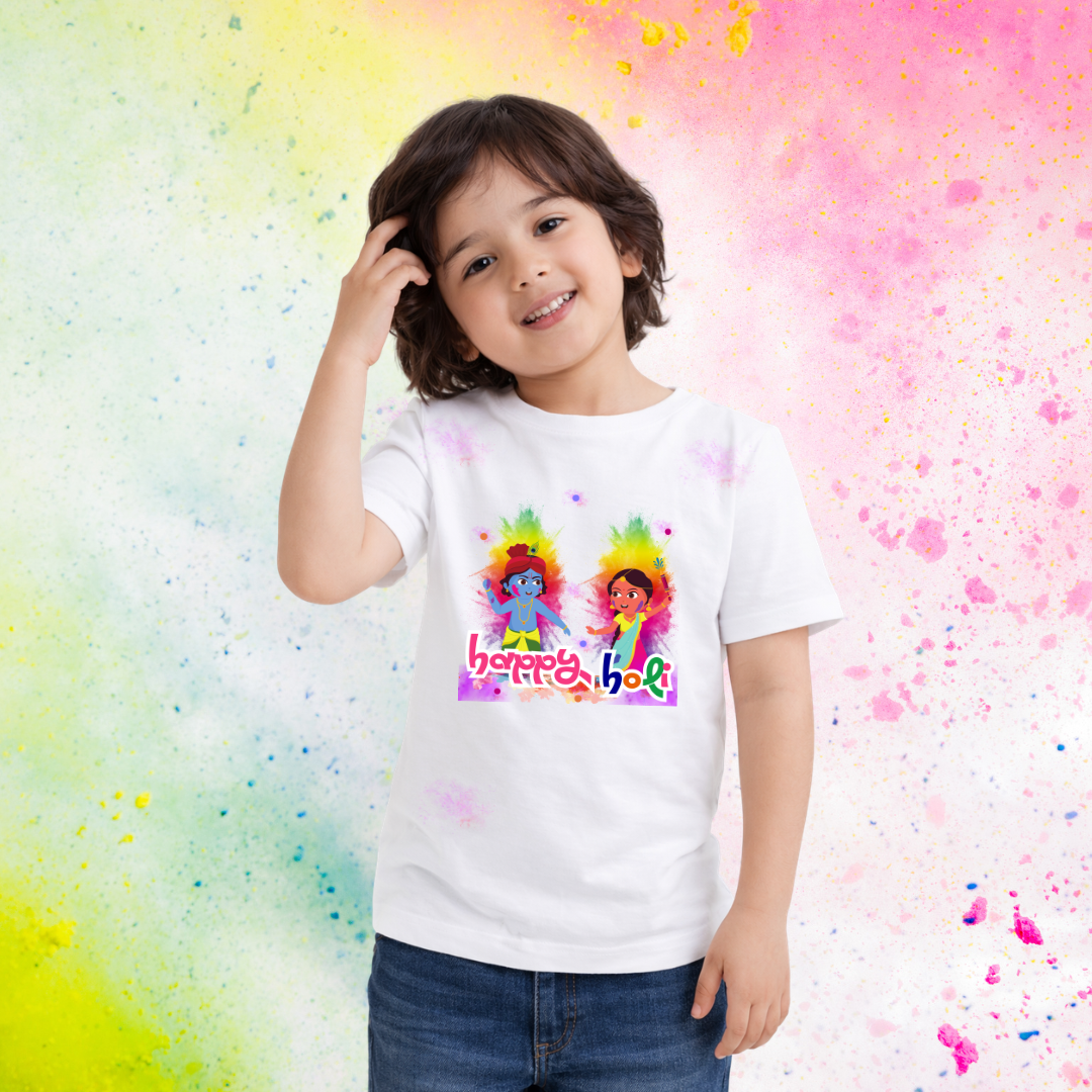 Happy Holi -Holi Hai - Kids ( age group 0 to 5yrs) Boy's Crew Neck T-Shirt