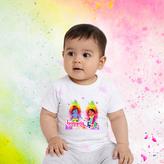 Happy Holi -Holi Hai - Kids ( age group 0 to 5yrs) Boy's Crew Neck T-Shirt
