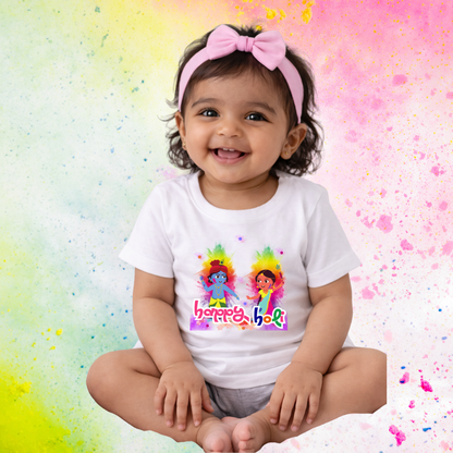 Happy Holi - Holi Hai  Kids (0-5yrs) Girl's Crew Neck T-Shirt