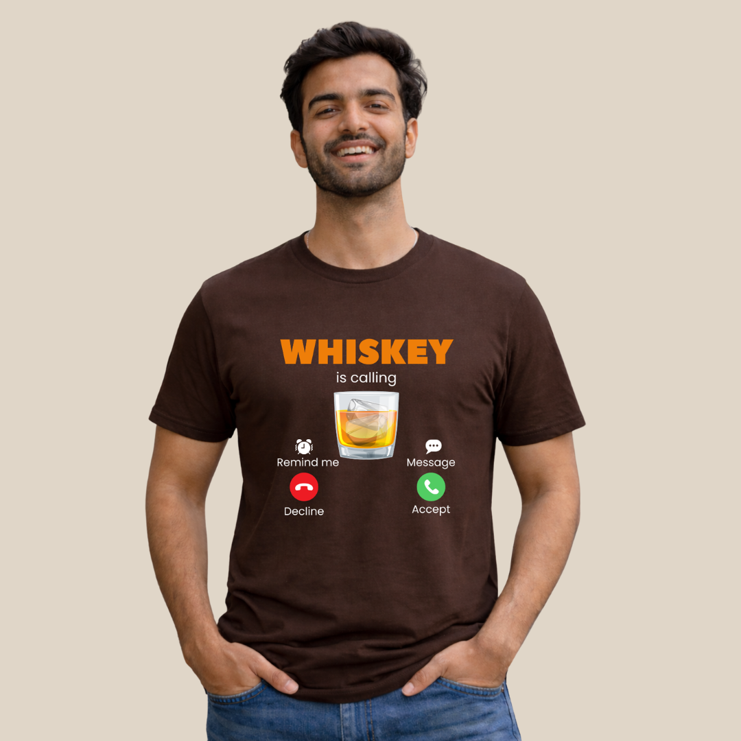 Whisky is calling -Funny Unisex Classic Crew T-Shirt