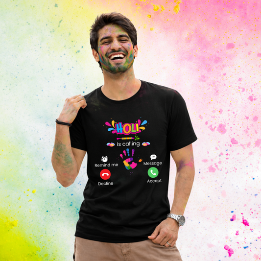 Holi  is calling I Must accept the call -Funny Holi Unisex Classic Crew T-Shirt