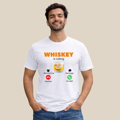 Whisky is Calling -Funny Unisex Classic Crew T-Shirt