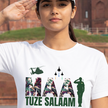 Maa Tuze Salaam -She is Brave -Happy womens day Unisex Classic Crew T-Shirt